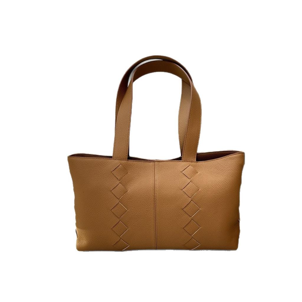 Cross-border early autumn grain first layer cowhide portable tote bag texture shoulder underarm bag commuting versatile messenger women's bag