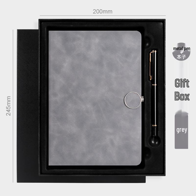 Custom Logo A5 Leather Notebook with Buckle for Business Meetings