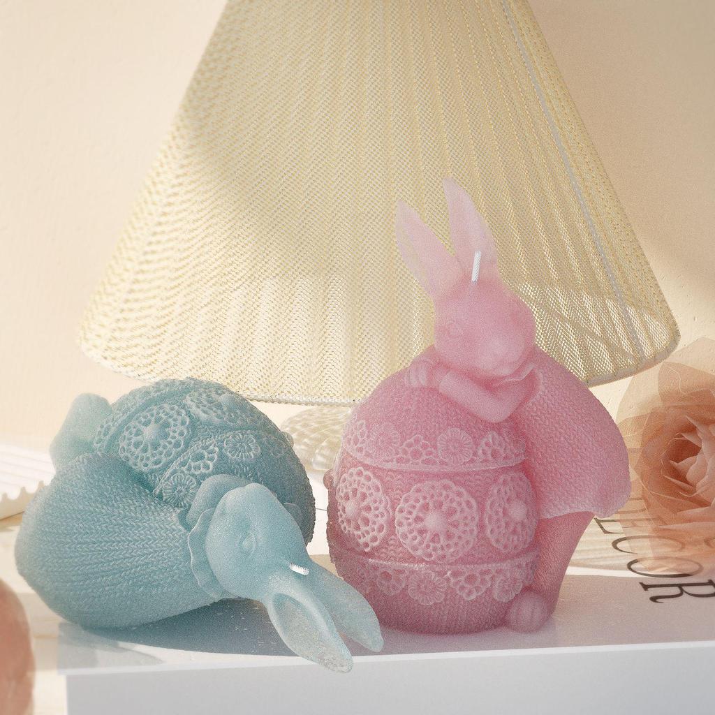 Poppy Dress Rabbit Flower Ball Silicone Mold: DIY 3D Rabbit for Epoxy, Candle, Incense, and Plaster.