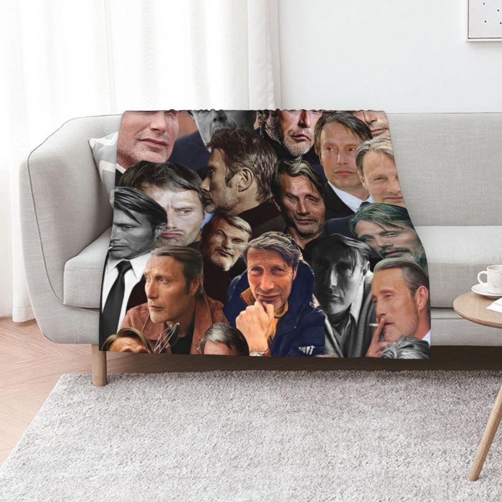 Mads Mikkelsen Po Collage Throw Blanket Camping For Sofa Loose Decorative Blankets Ands Picnic Blankets