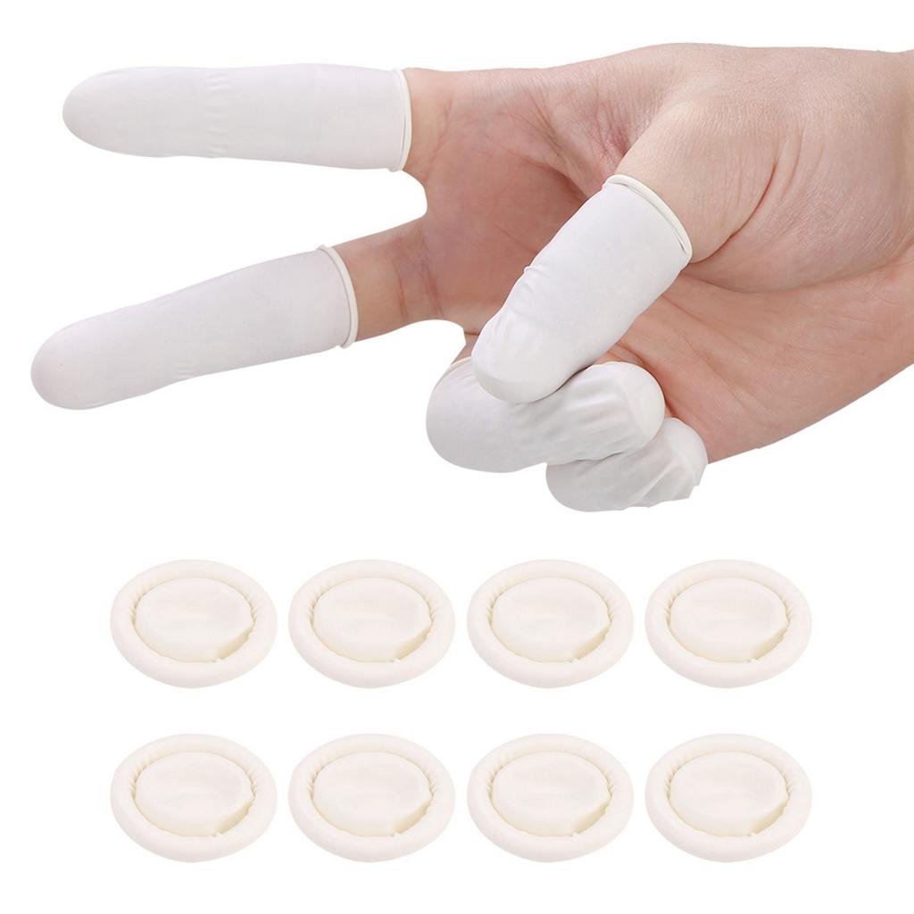 300pcs Natural Latex Finger Cots Ultra thin Safety Durable Elastic Tattoo Manicure Tool
