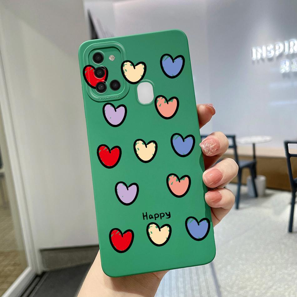 For Samsung Galaxy A21s Case Purple Lavender Flower Camera Protector Soft Phone Cover For Samsung A21s 6.5" SM-A217F A 21 s Case
