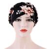 Caps Floral Print Soft Cotton Head Wrap Women Braid Hijab Cancer Chemo Caps Ladies Muslim Turban
