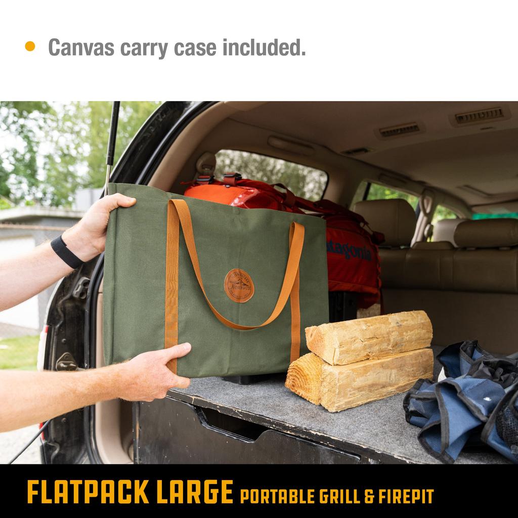 Uco Outdoor Camping Fire Flat Pack with Storage Case Japanese 27186 Pit, Grill, Large, [Official Product]