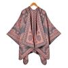 Street New Ladies Scarf Shawl Autumn and Winter Thickened Imitation Cashmere Jacquard Split Warm Cape