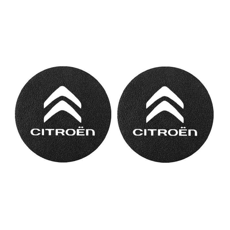 2Pcs Car Coasters Carbon Fiber Cup Holder Mat For Citroen C4 C3 C2 C1 Berlingo Xsara Car Interior Accessories Decorative Coaster