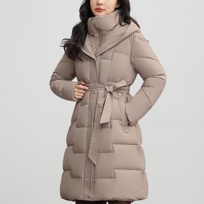 Warm Long Parkas for Women Overcoat With Belt Plus Size Fashion Long Sleeve Thick Woman Winter Coats Hooded
