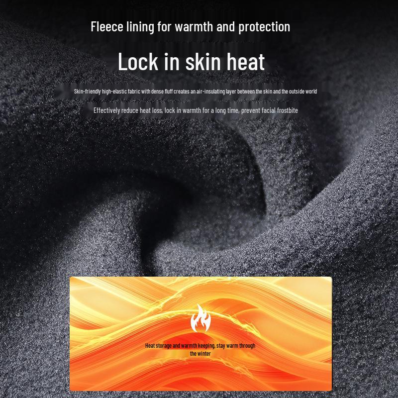 Cross-Border Winter Plus Velvet Warm Balaclava: Anti-Freeze Ski Mask, Cycling Windproof Hood, Neck Warmer.