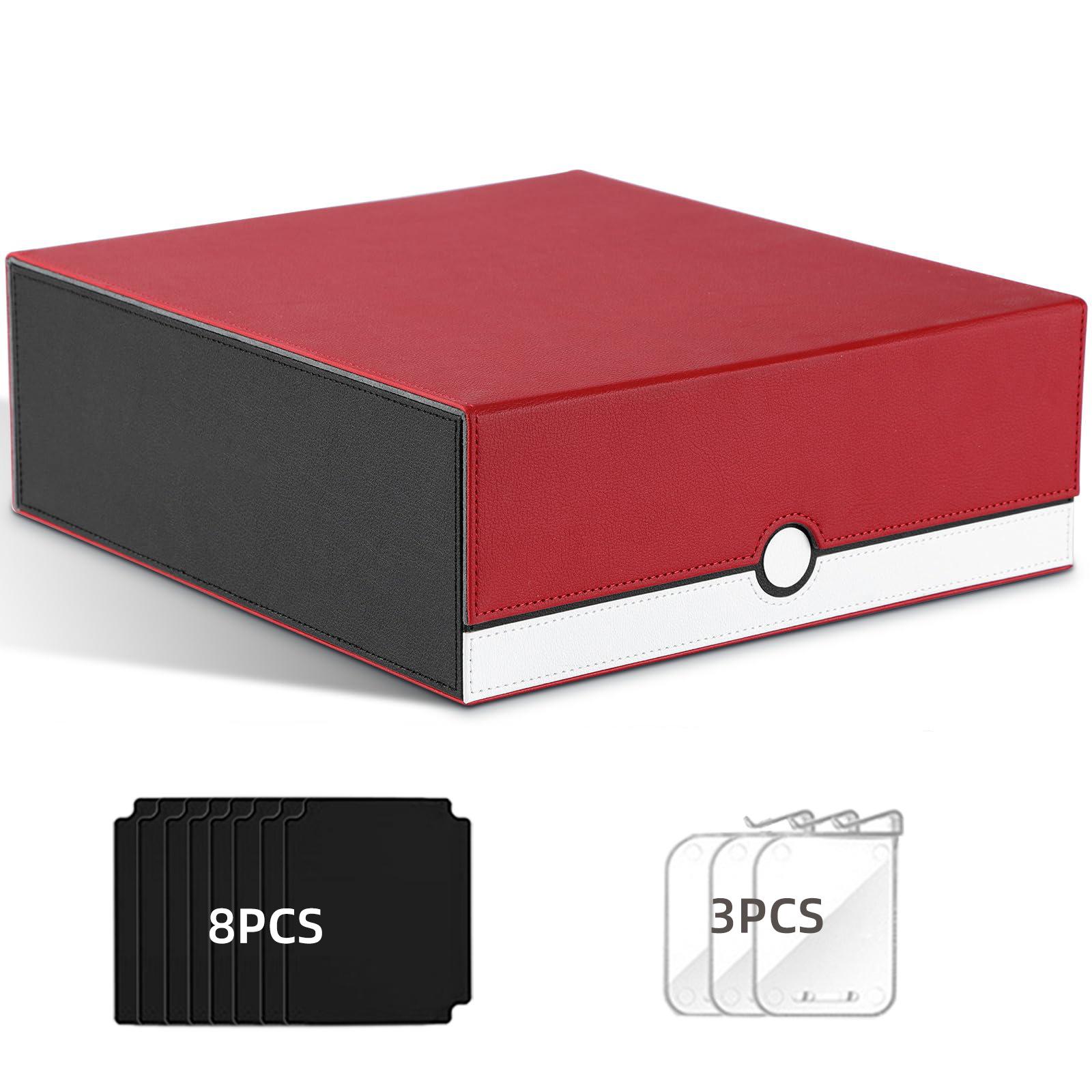 BNT TCG Card Rune War Three-Row Rectangular Paper Card Storage Box Moisture-proof Eco-Friendly Customizable Deck Box красный