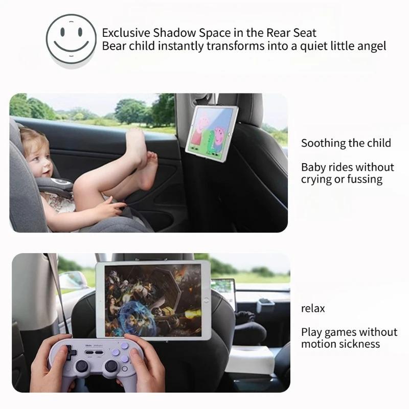 For Tesla Model 3/3 Highland Model Y/Y Juniper 2025 Car Tablet Holder Headrest Phone Mount 360° Adjust Travel Stand Accessories
