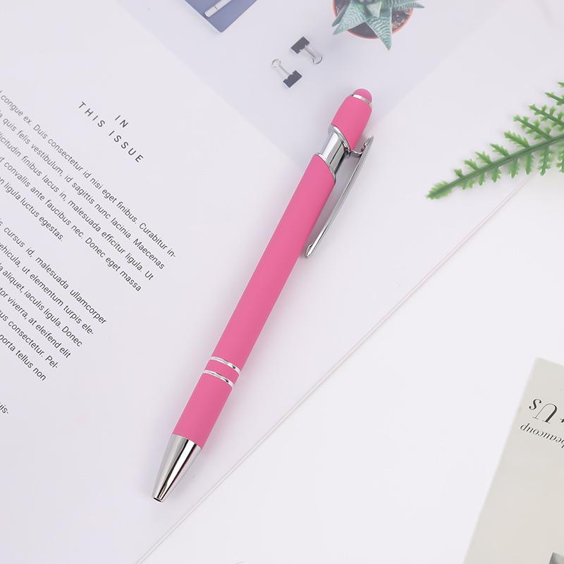 Spot Metal Ballpoint Pen with Aluminum Barrel and Capacitive Touch Tip – Customizable Logo Gift Pen