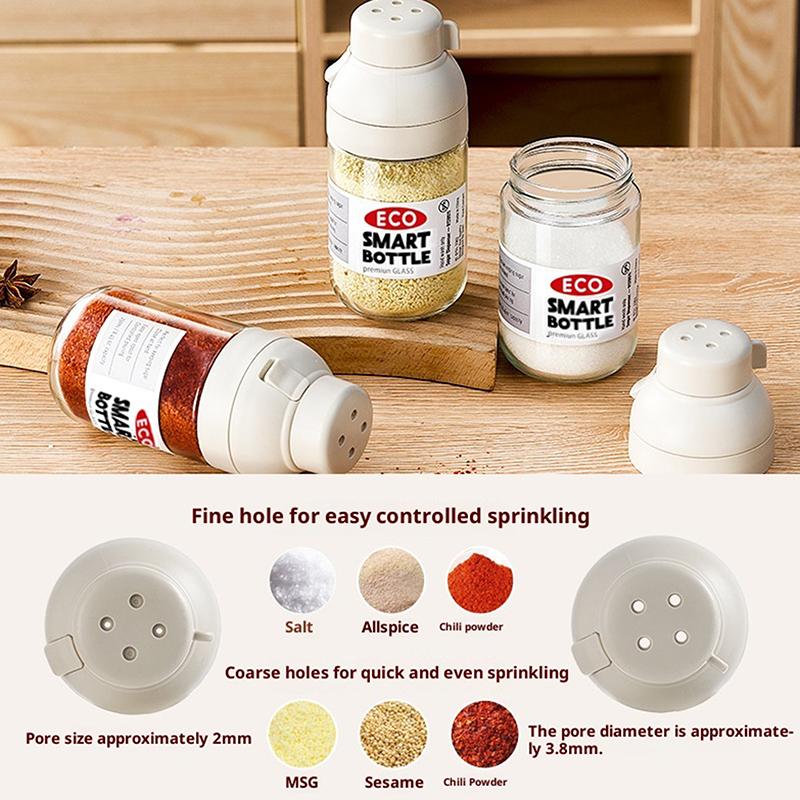 250Ml Quantitative Seasoning Shaker Multi - Function Salt/Sugar Dispenser Dust - Proof Kitchen Spice Jar Multi - Opening