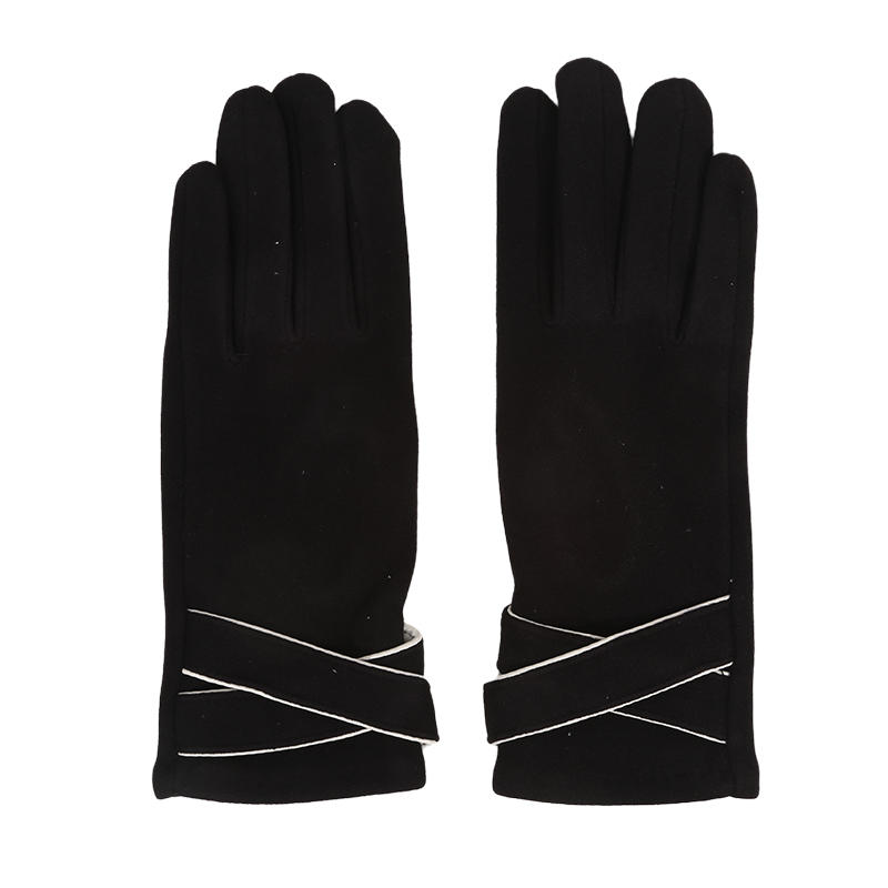 Autumn And Winter Solid Color Finger Gloves For Ladies Fashionable And Elegant Skiing Warm And Soft Outdoor Touch Screen Gloves