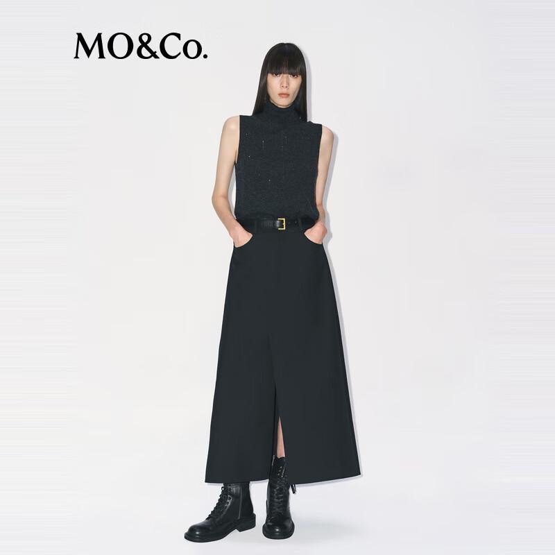 MO&Co. A-Line High-Waist Long Skirt