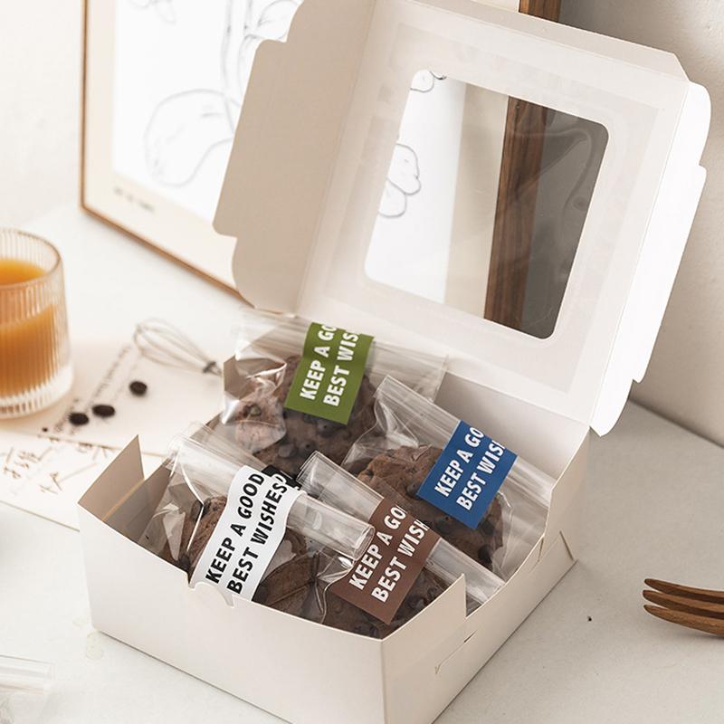 100 Adet Şeffaf Plastik Poşet Şeker Lolipop Kurabiye Ambalaj Poşetleri Etiketler Noel Hediye Kutuları Düğün Doğum Günü Partisi