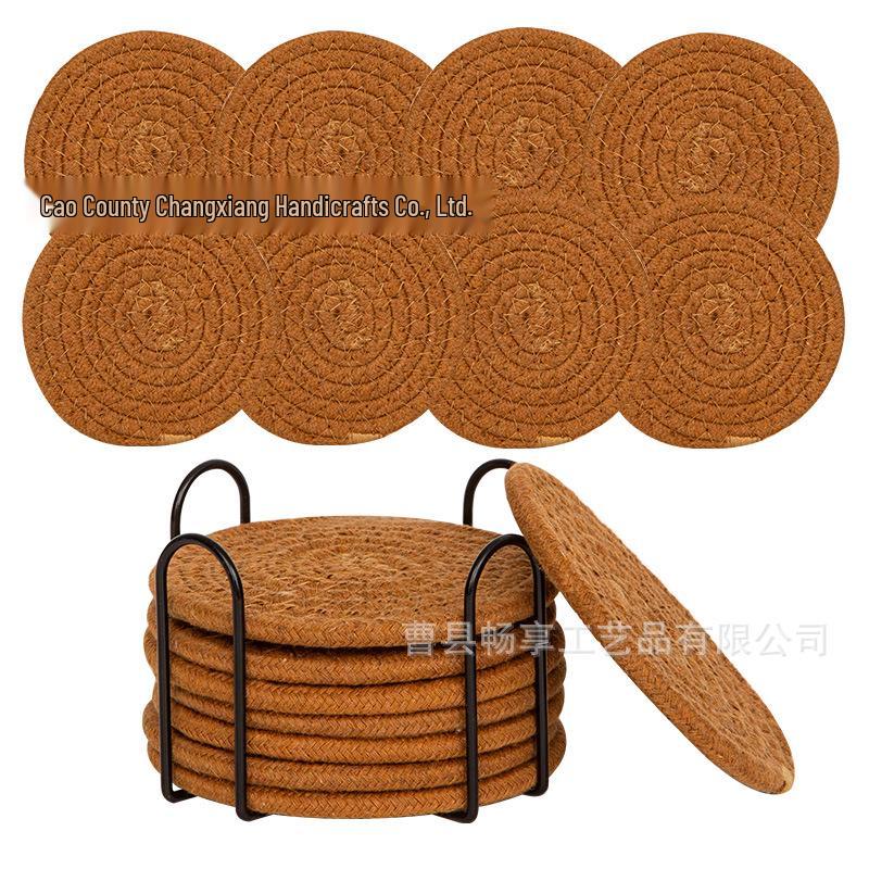 Nordic Cotton Rope Woven Placemat: Round Heat-Resistant Insulation Pad for Kitchen or Dining Table