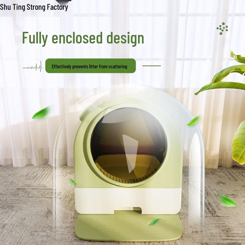 Extra-Large Odor-Proof Enclosed Cat Litter Box with Drawer & Splash Guard
