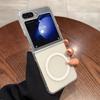 For Magsafe Transparent Case For Samsung Galaxy Z Flip 7 6 5 4 3 Magnetic Wireless Charge Acrylic Shockproof Slim Matte Cover