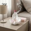 Incense Sticks Holder Lotus Backflow Burner Holder, Resin Cone Diffuser, Desktop Tray Aromatherapy for Yoga Meditation Tea Room Bedroom Calming Decor