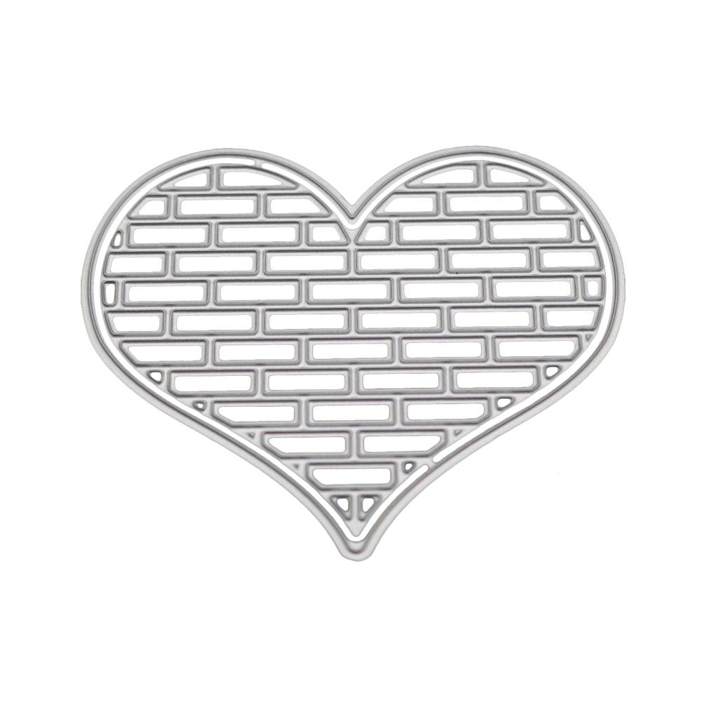 Love Frame Wall Background Metal Silvery Stencil Embossing Cutting Dies For Diy Scrapbooking Paper Album Cards Making