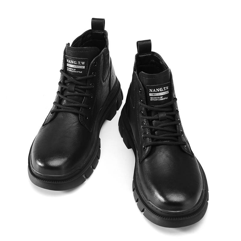 

Мода Новые модели Минималистичный модный и универсальный стиль Повседневные ботинки Мужские ботинки для отдыха на шнуровке Мужские ботинки для работы осенью и зимой 44 чёрный