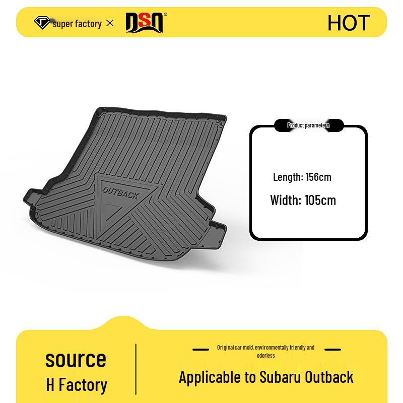 

Compatible Subaru Outback Trunk Mat (2015-2020): Waterproof & Durable Black TPE Trunk Mat