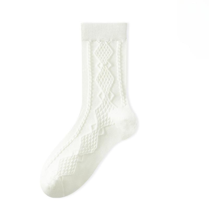 Female Spring and Summer All Kinds of Stereo Relief Anti Woven Boneless Cotton Socks