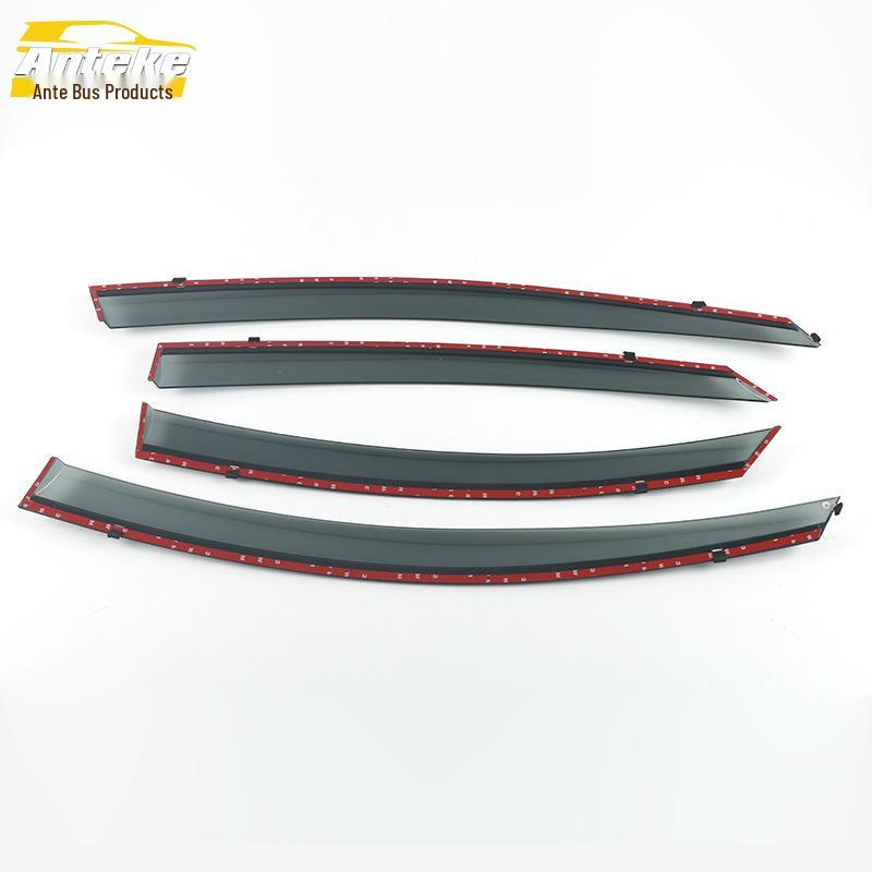 Eighth-Generation Sonata Rain Guards with 3D Stainless Steel Trim: Decorative Exterior Accessories.