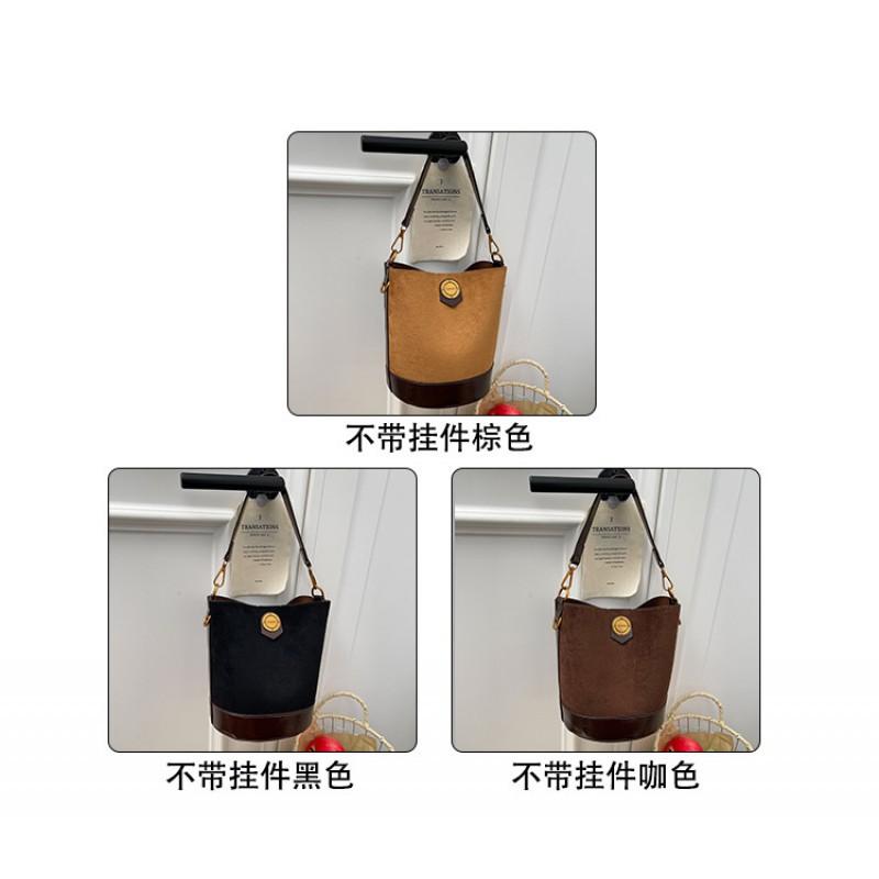 Retro Suede Bucket Bag 2026 New Handbag High-end Cross-body Single Shoulder Underarm Women