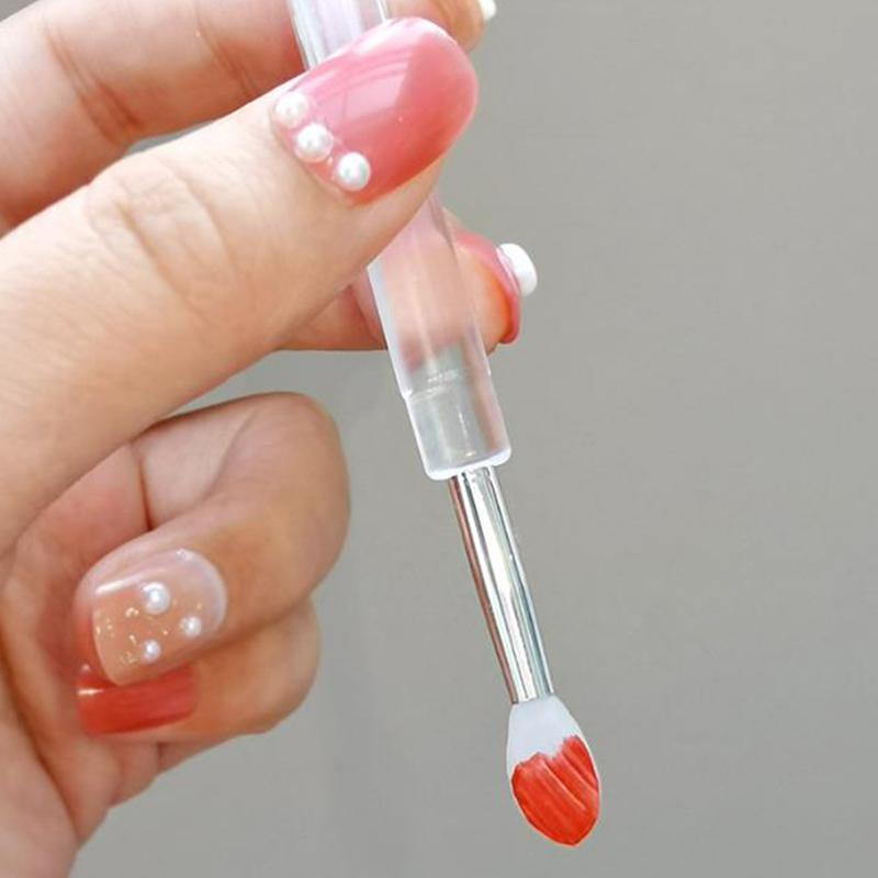 Portable Lip Brush Multifunctional Soft Silicone Head Lip Balm Lipstick