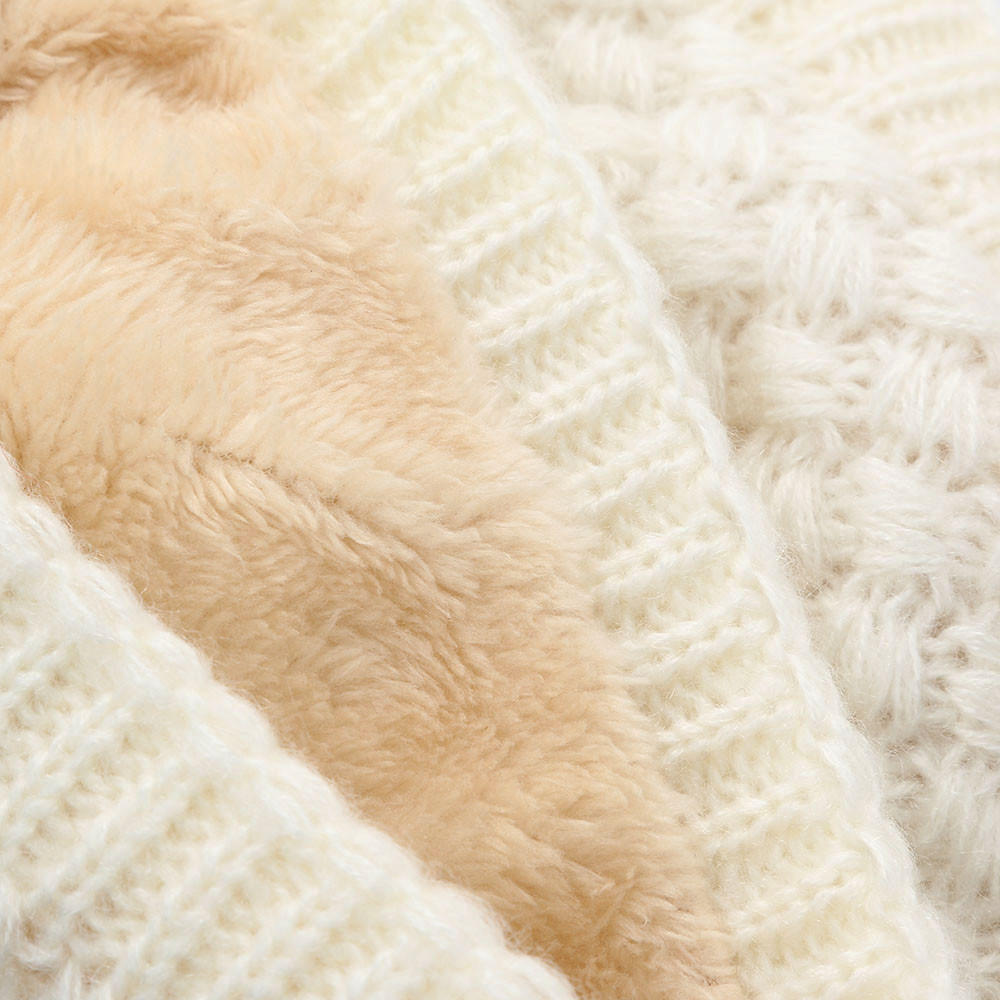 Unisex Solid Color Knitted Wool Neck Warmer Pullover Style Scarf Soft Thickened Winter Neck Gaiter for Outdoor Activities