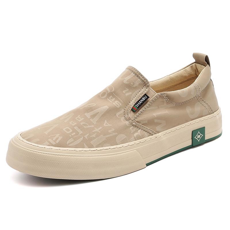 Spring Shining Step New Mens Shoes Fashionable and Versatile Mens Casual Canvas Shoes Comfortable Breathable Flat Shoes