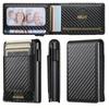 Denior Photo Frame Card Insert Magnetic Holder Wallet Cover Men's Credit Card Button Automatically Pops Up Multi-function Card Box