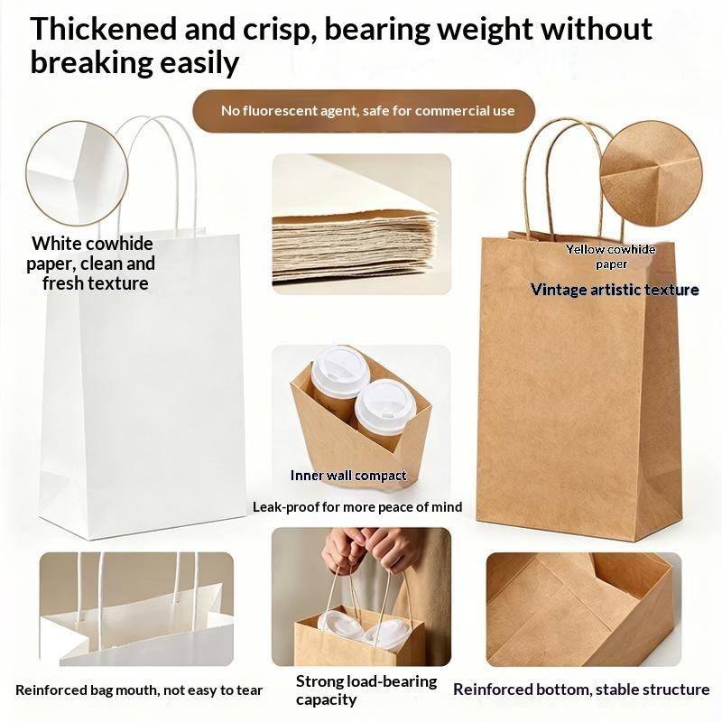 50 Stück Dicke Kraftpapier-Tragetaschen mit gedrehten Griffen Wiederverwendbare Geschenktaschen für Thanksgiving Party-Mitgebsel Geschenkverpackung