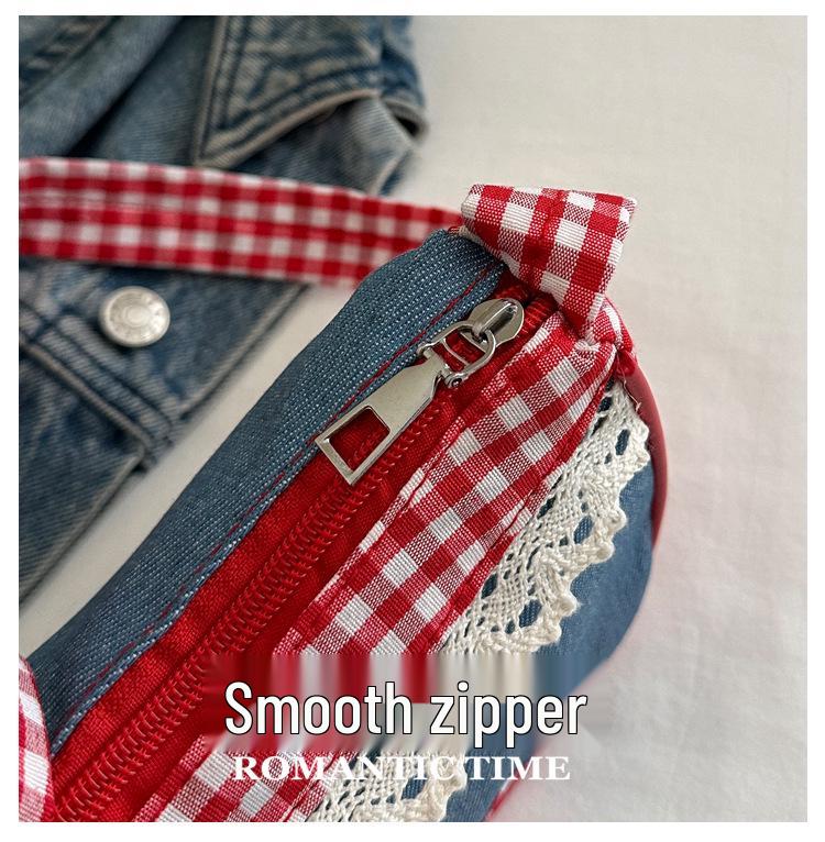 Korean Style Plaid Shoulder Bag - Cute, Fashionable, Versatile Underarm Bag for Women