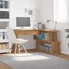 VidaXL Corner Desk Artisan Oak 200.5x50x76 Cm Engineered Wood, Desk, Writing Desk, Computer Desk, 855957