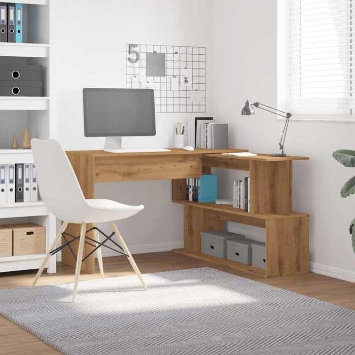 VidaXL Corner Desk Artisan Oak 200.5x50x76 Cm Engineered Wood, Desk, Writing Desk, Computer Desk, 855957