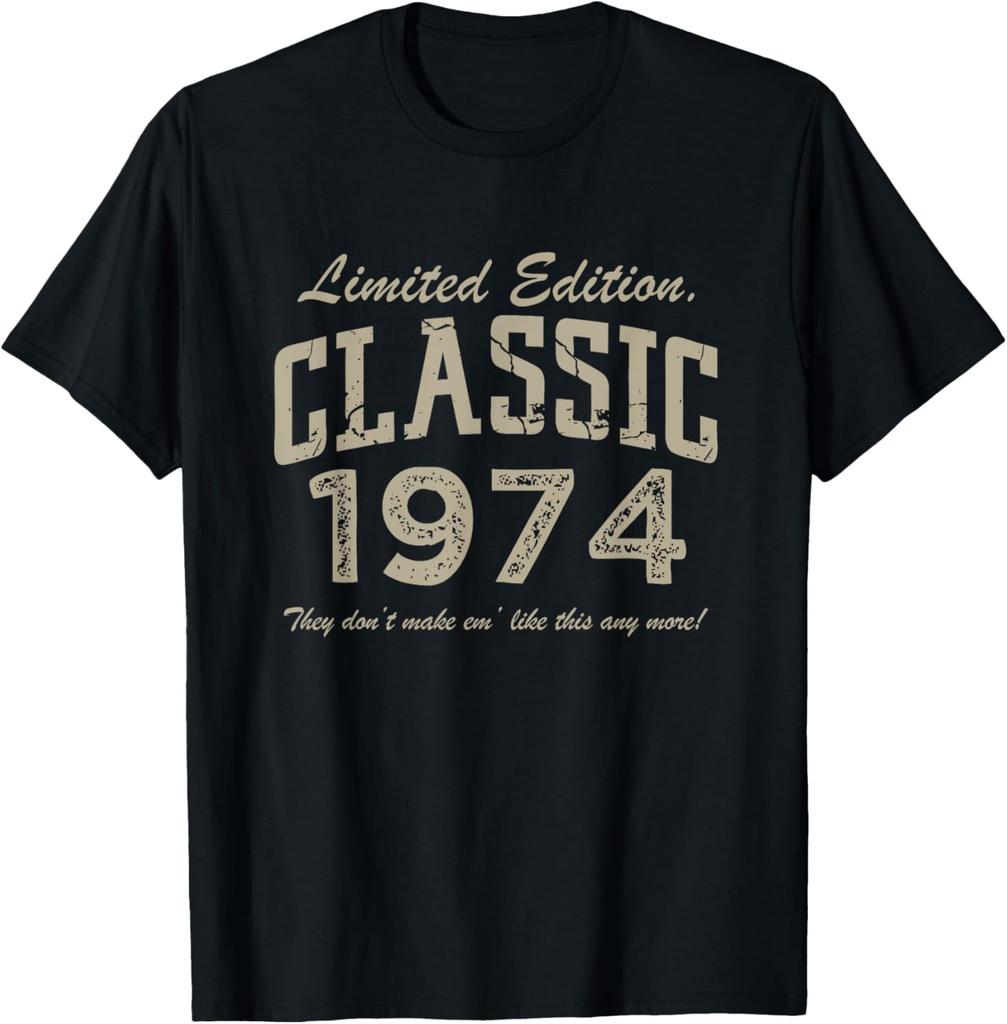 51 Year Old Gift Classic 1974 Limited Edition 51st Birthday T-Shirt Unisex Summer Streetwear Tops Print On Demand Short Sleeve