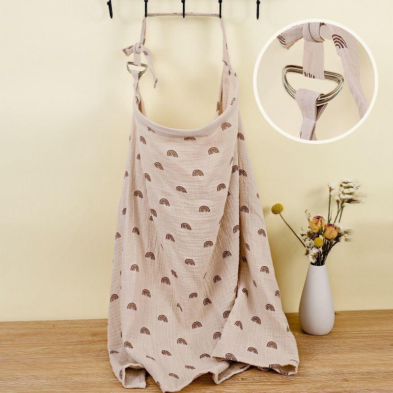 Pure Cotton Windproof Nursing Cover: Baby Feeding & Breastfeeding Shawl 95cm x 55cm