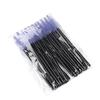 25pcs Disposable Water Drop Mascara Brush Set - Mini Colored Wand Nylon Head Eyelash Comb