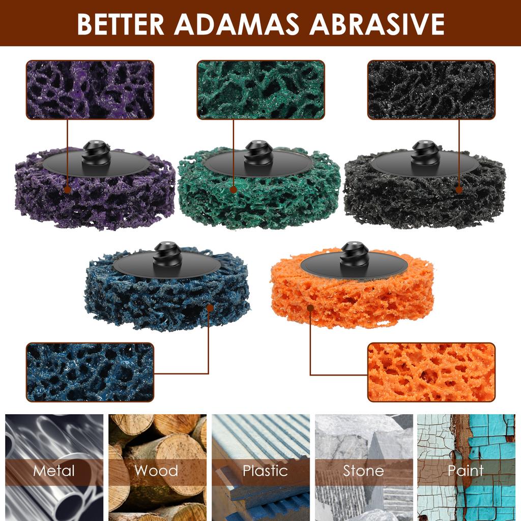 47pcs 2 Inch Strip Discs For Angle Grinder Paint Stripper Wheel Rust Stripper Disc Quick Abrasive Discs Paint Rust Remover