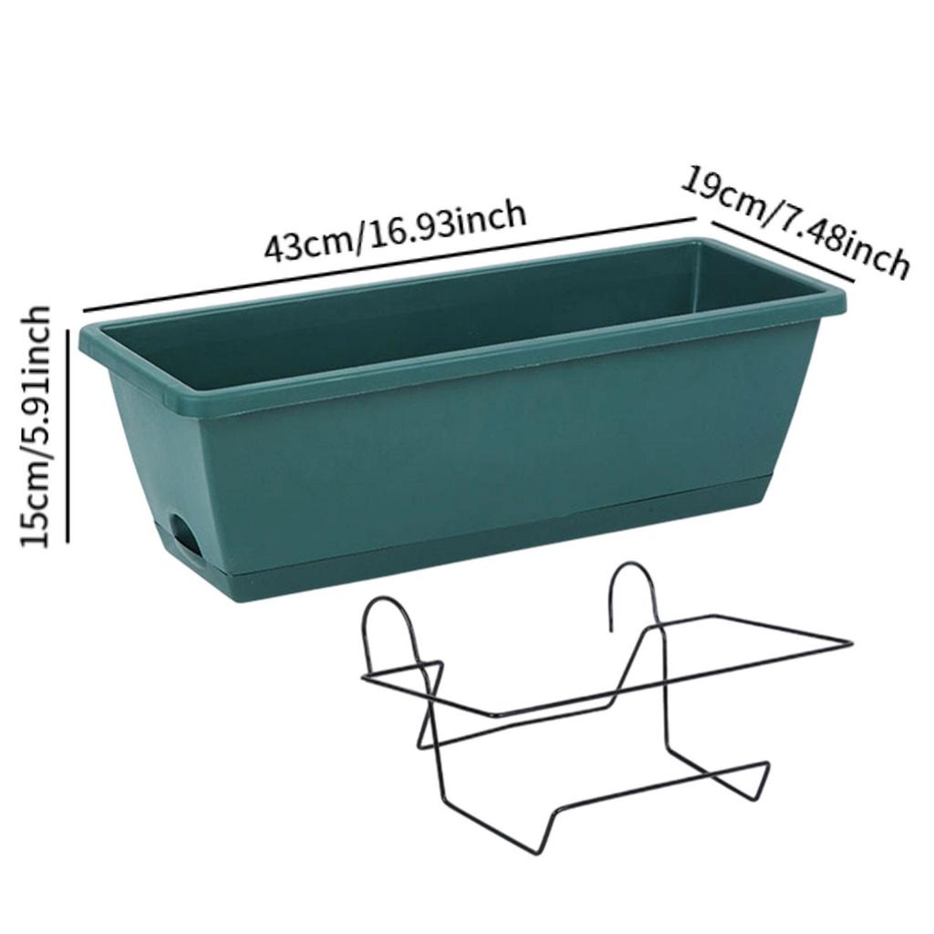 Hanging Flower Pot with Metal Hook Garden Outdoor Garden Plant Pot Balcony Planter for Entrance Railing Deck Vegetable Porch