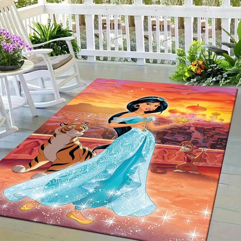 

1pc Princess Jasmine Pattern Area Rug Soft Flannel Floor Mat for Living Room, Bedroom, Kitchen, Sofa Coffee Table Floor Mat, Machine Washable 60cm by 90cm
