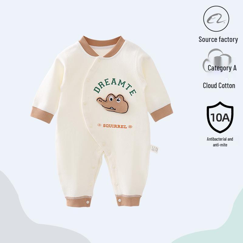 Best-Selling Newborn Spring Autumn Pure Cotton Baby Bodysuit Romper 59cm