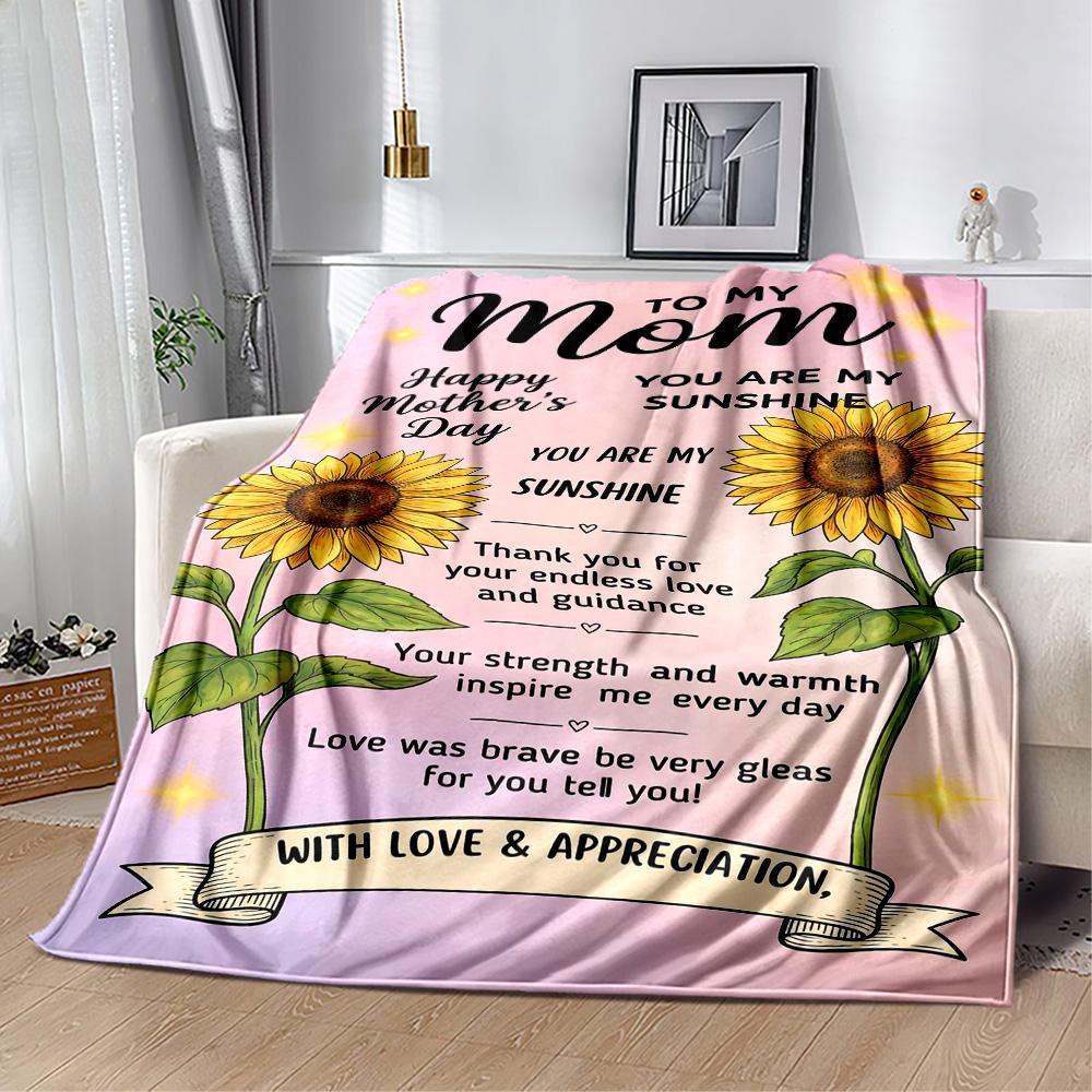 Mom's Heart And Love Blanket Suitable for Sofas,travel, Living Rooms Also a Good Gift for Friends and Family Suitable for All Seasons.