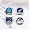 Creative Explore Universe Lapel Pins Space Astronaut Planet Adventure Brooches for Kids Friends Cartoon Custom Bag Badge Jewelry