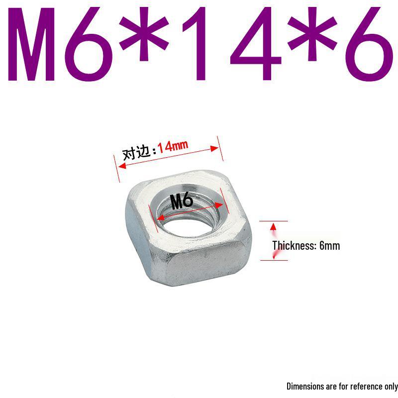 Galvanized Thin Square Nut Cap M4-M16