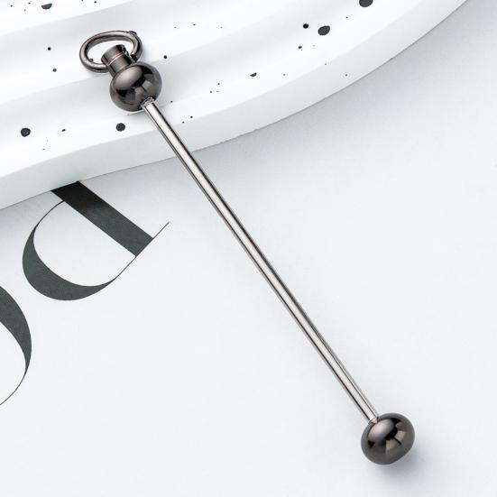 10Pcs Bead Pole Gradient Color Keychain Bars Metal Rod Links DIY Projetos Pingente Jóias Fazendo Acessórios