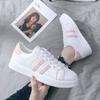 2025 Spring and Autumn New Leather Versatile Little White Shoes Women's Shell Head Sports and Leisure Shoes Board Shoes Flat Women's Shoes