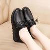 Hot Selling Non-slip Work Shoes Women's Black Leather Shoes Comfortable Soft Middle-aged Mother Shoes Single Shoe Flat